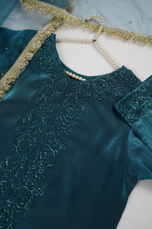 Khaas - Luxury Sheesha Silk Outfit - Hand Work - Ready to Wear SD361