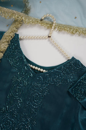 Khaas - Luxury Sheesha Silk Outfit - Hand Work - Ready to Wear SD361