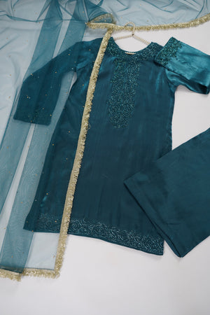 Khaas - Luxury Sheesha Silk Outfit - Hand Work - Ready to Wear SD361