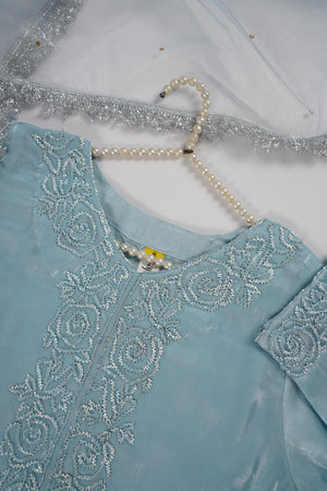 Khaas - Luxury Sheesha Silk Outfit - Hand Work - Ready to Wear MC358- Eid Volume 4