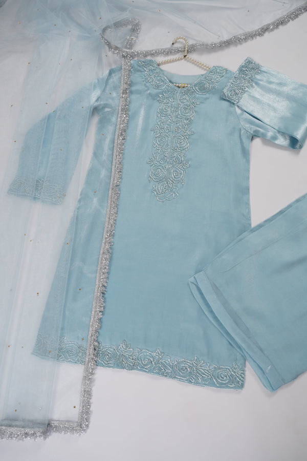 Khaas - Luxury Sheesha Silk Outfit - Hand Work - Ready to Wear MC358- Eid Volume 4