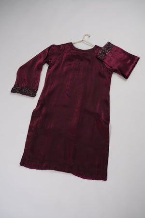 Khaas - Luxury Sheesha Silk Outfit - Hand Work - Ready to Wear - SD357