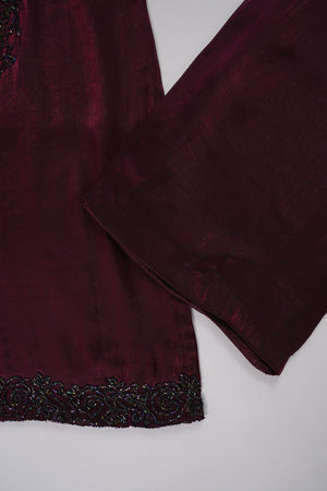 Khaas - Luxury Sheesha Silk Outfit - Hand Work - Ready to Wear - SD357