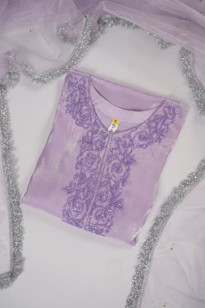 Khaas - Luxury Sheesha Silk Outfit - Hand Work - Ready to Wear MC360- Eid Volume 4
