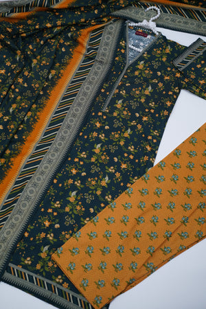 Bin Saeed Originals - Khaddar Outfit with Khaddar Dupatta - Warm Fabric