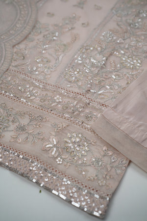 Tehwar - Soft Khaddi Net Outfit with Khaddi Dupatta - Ready to Wear