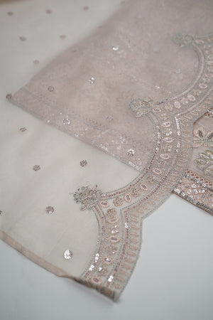 Tehwar - Soft Khaddi Net Outfit with Khaddi Dupatta - Ready to Wear