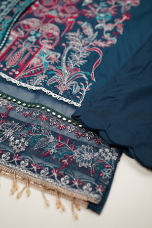 Rozi- Exclusive Luxury Lawn with Organza Dupatta - Ready to Wear-SD