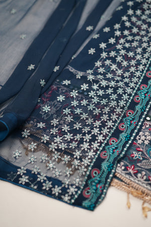 Rozi- Exclusive Luxury Lawn with Organza Dupatta - Ready to Wear-SD