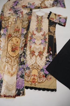 Rozi  - Exclusive Lawn  Outfit with Dupatta - Ready to Wear - SD381