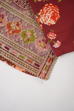 Rozi  - Exclusive Silk  Outfit with Dupatta - Ready to Wear - SD387