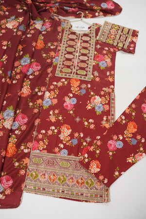 Rozi  - Exclusive Silk  Outfit with Dupatta - Ready to Wear - SD387