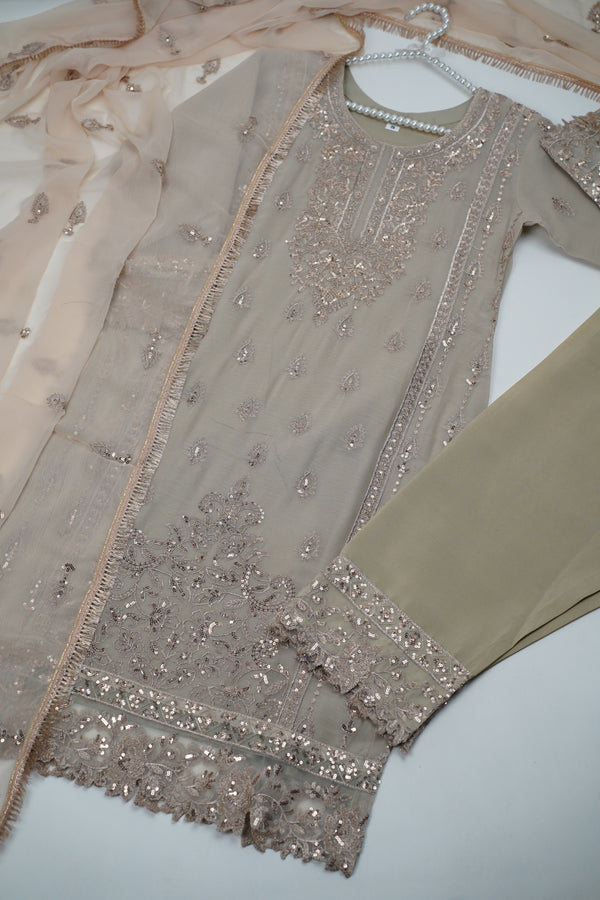 Chiffon Budget Wear Suit with Chiffon Dupatta - Ready to Wear