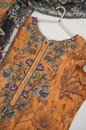 Rozi  - Exclusive Lawn  Outfit with Dupatta - Ready to Wear - SD383