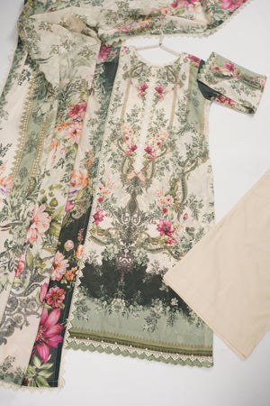 Rozi  - Exclusive Lawn  Outfit with Dupatta - Ready to Wear - SD377