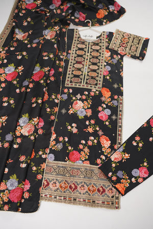 Rozi  - Exclusive Silk  Outfit with Dupatta - Ready to Wear - SD388