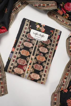 Rozi  - Exclusive Silk  Outfit with Dupatta - Ready to Wear - SD388