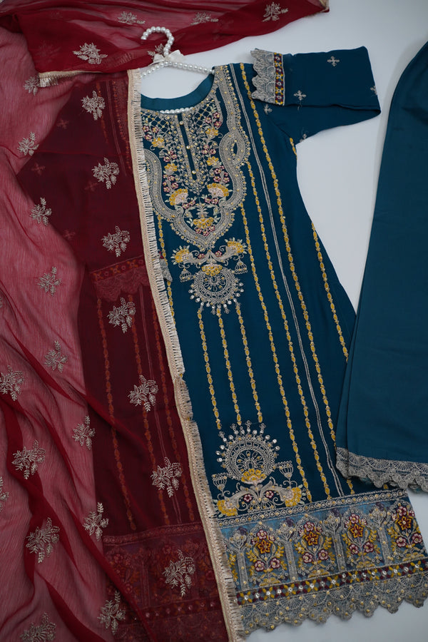 Chiffon Budget Wear Suit with Chiffon Dupatta - Ready to Wear