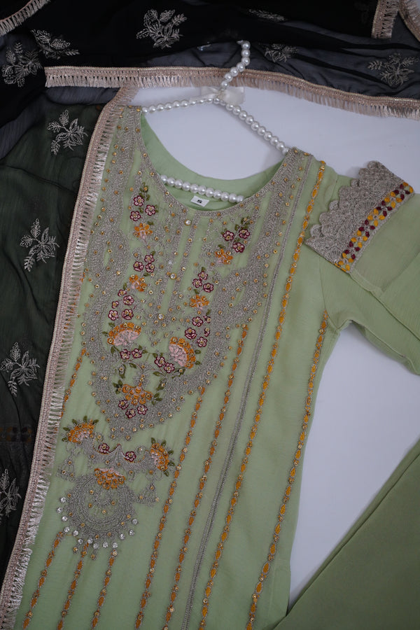 Chiffon Budget Wear Suit with Chiffon Dupatta - Ready to Wear