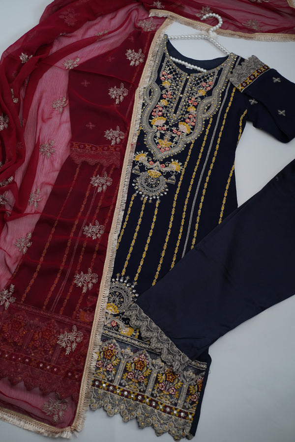 Chiffon Budget Wear Suit with Chiffon Dupatta - Ready to Wear