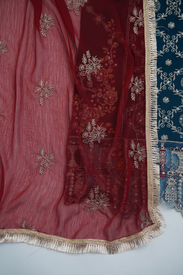 Eid with SajhDajh - Chiffon Budget Wear Suit with Chiffon Dupatta - Ready to Wear