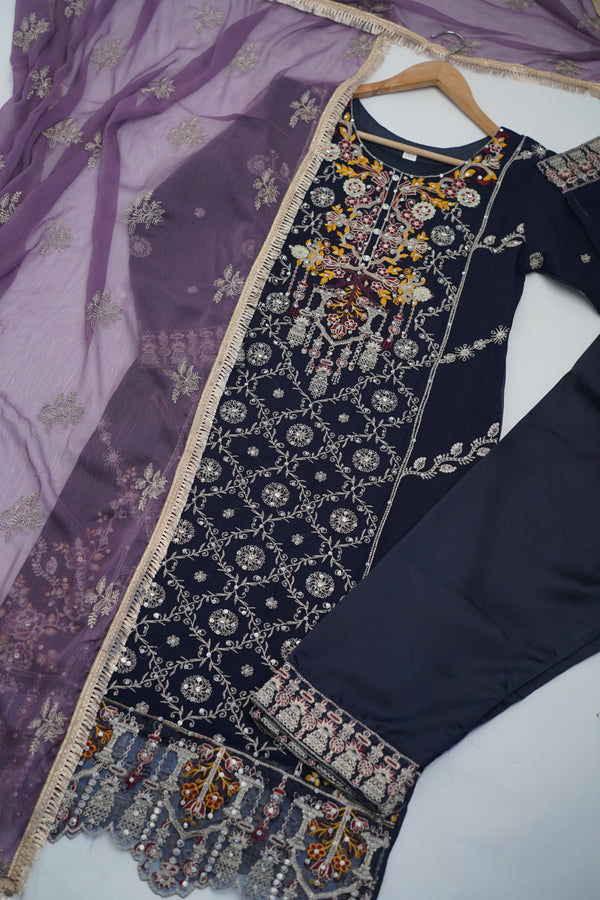 Eid with SajhDajh - Chiffon Budget Wear Suit with Chiffon Dupatta - Ready to Wear