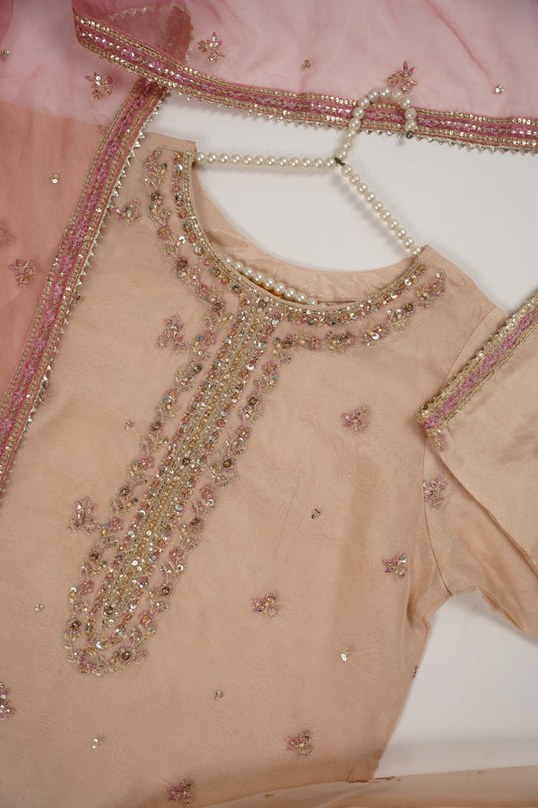 Tehwar - Luxury Organza Outfit with Organza Dupatta and Gharara - Ready to Wear SD247  - Eid Volume 1