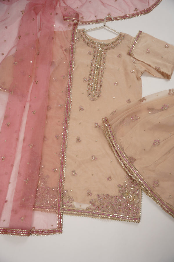 Tehwar - Luxury Organza Outfit with Organza Dupatta and Gharara - Ready to Wear SD247  - Eid Volume 1