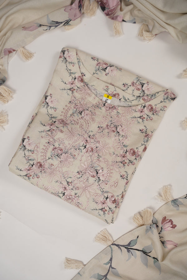 Rozi - Exclusive Karandi Outfit with Shawl - Ready to Wear -SD248 - Eid Volume 2