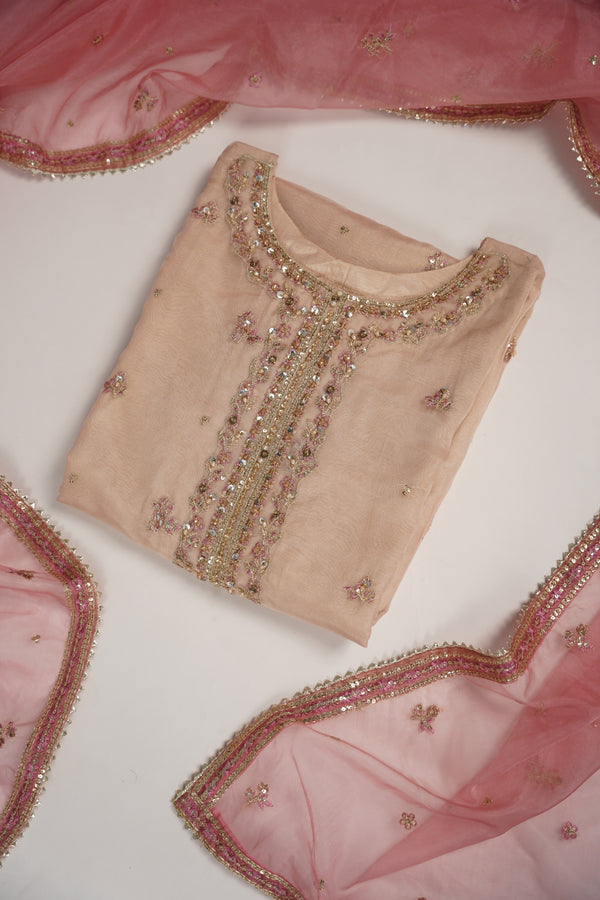 Tehwar - Luxury Organza Outfit with Organza Dupatta and Gharara - Ready to Wear SD247  - Eid Volume 1