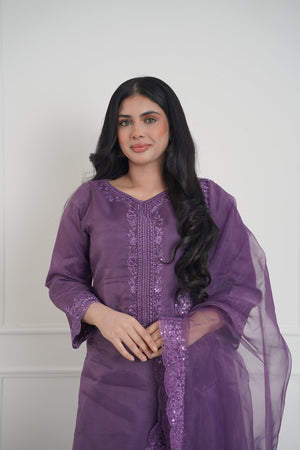 Tehwar - Luxury Organza Outfit with Organza Dupatta - Ready to Wear MC278- Eid Volume 4