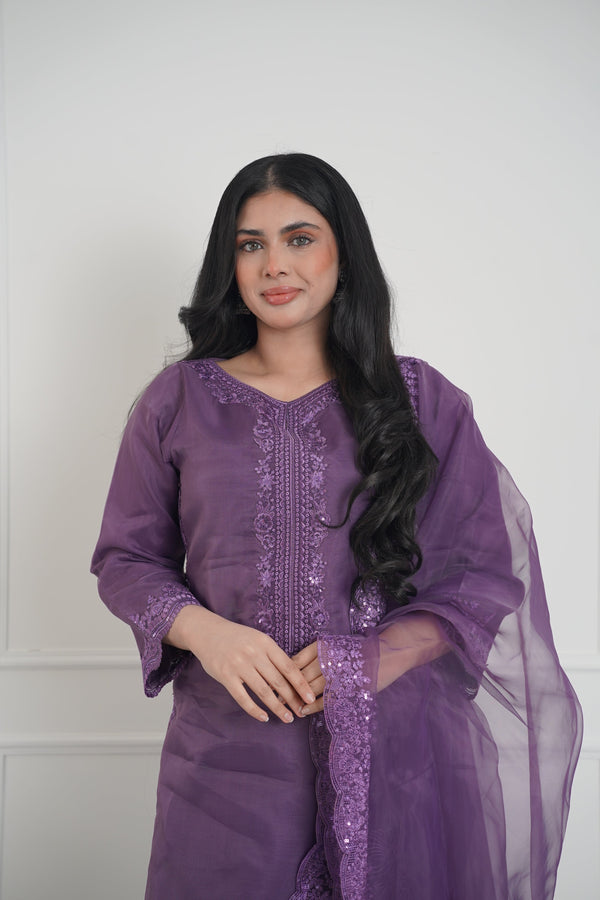 Tehwar - Luxury Organza Outfit with Organza Dupatta - Ready to Wear MC278- Eid Volume 4