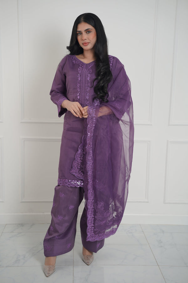 Tehwar - Luxury Organza Outfit with Organza Dupatta - Ready to Wear MC278- Eid Volume 4