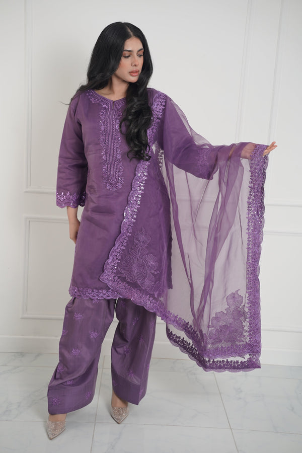 Tehwar - Luxury Organza Outfit with Organza Dupatta - Ready to Wear MC278- Eid Volume 4