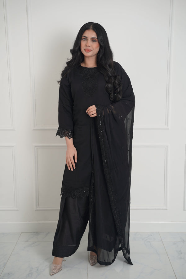 Husan e Jahan - Chiffon Outfit with Chiffon Dupatta - Ready to Wear - MC281