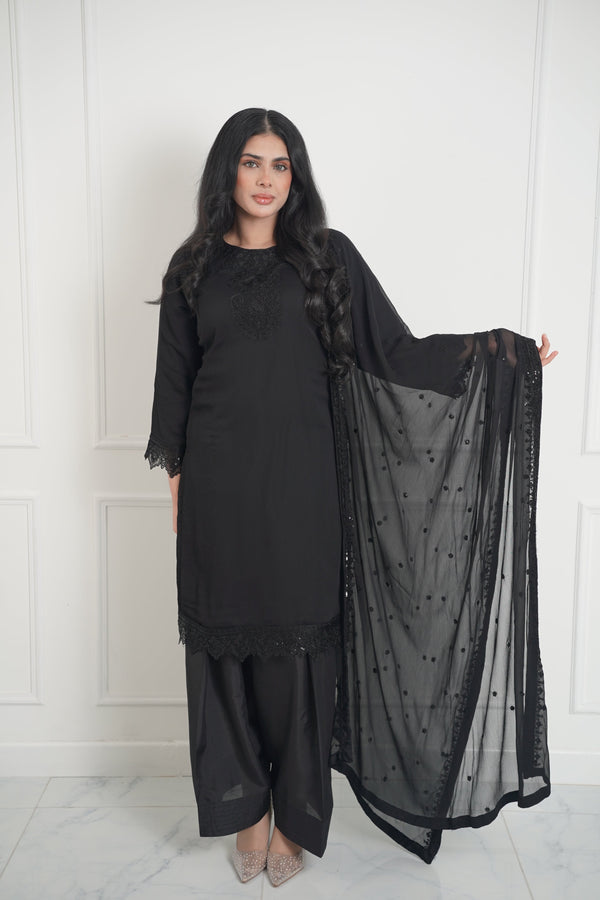 Husan e Jahan - Chiffon Outfit with Chiffon Dupatta - Ready to Wear - MC281