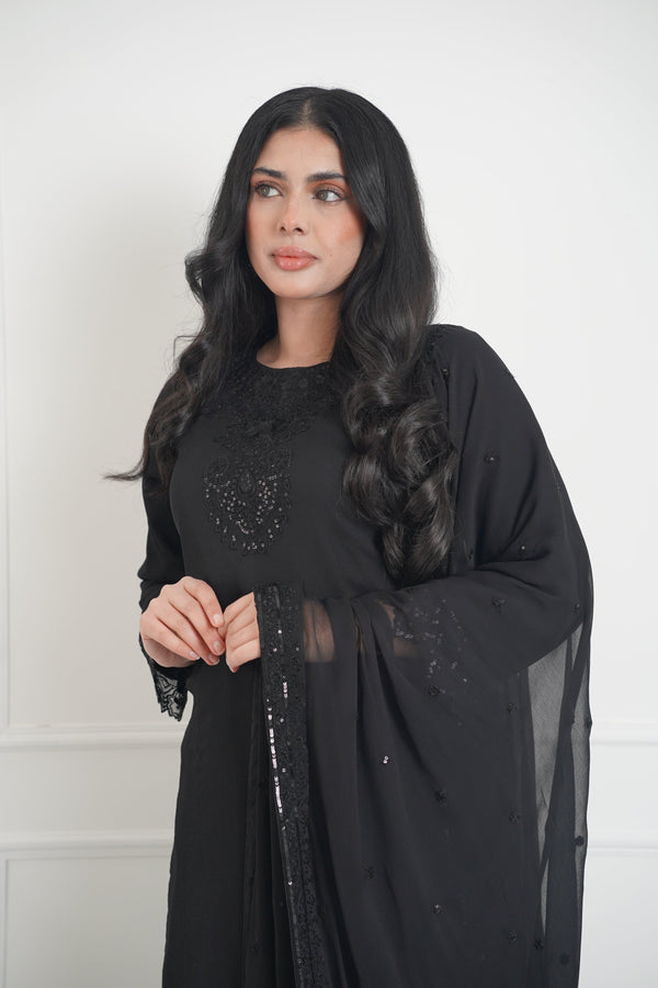 Husan e Jahan - Chiffon Outfit with Chiffon Dupatta - Ready to Wear - MC281