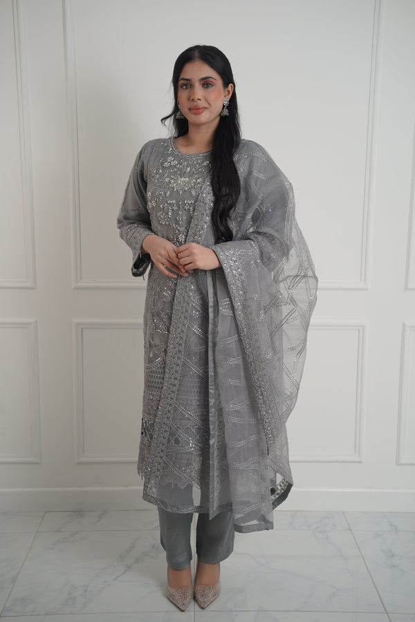 Tehwar - Luxury Organza Outfit with Organza Dupatta - Ready to Wear MC256 - Eid Volume 1
