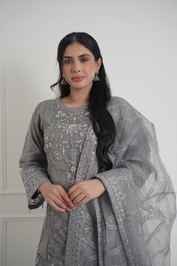 Tehwar - Luxury Organza Outfit with Organza Dupatta - Ready to Wear MC256 - Eid Volume 1