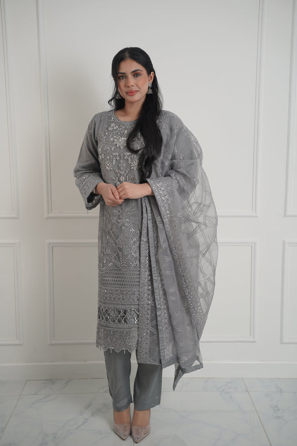 Tehwar - Luxury Organza Outfit with Organza Dupatta - Ready to Wear MC256 - Eid Volume 1