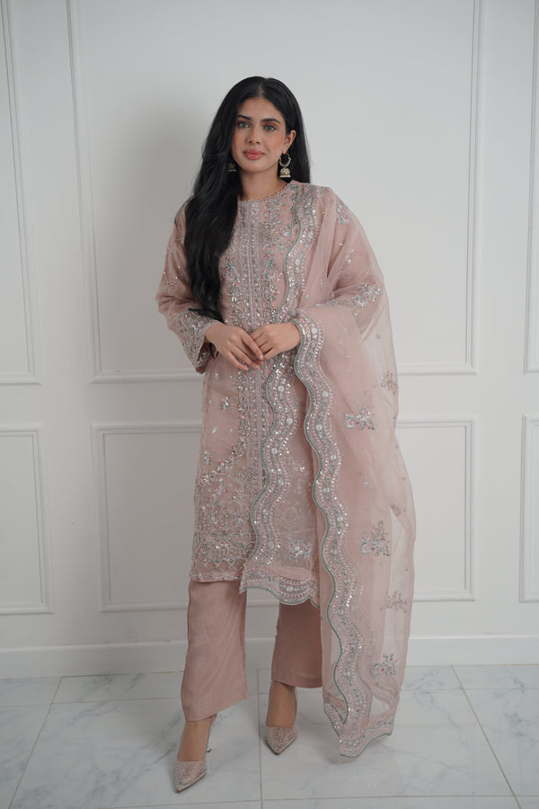 Tehwar - Luxury Organza Outfit with Organza Dupatta - Ready to Wear MC279- Eid Volume 4