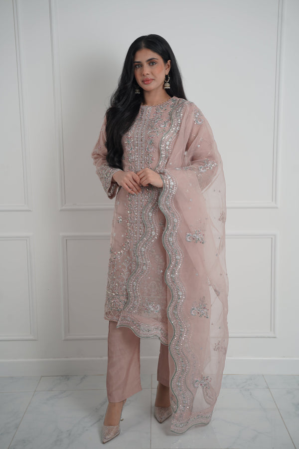Tehwar - Luxury Organza Outfit with Organza Dupatta - Ready to Wear MC279- Eid Volume 4