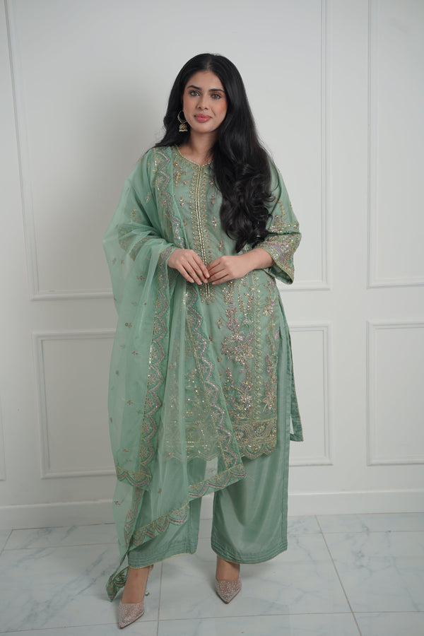 Tehwar - Luxury Organza Outfit with Organza Dupatta - Ready to Wear MC269- Eid Volume 4