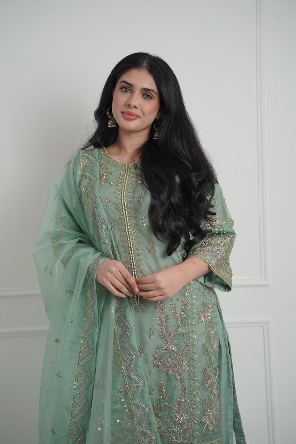 Tehwar - Luxury Organza Outfit with Organza Dupatta - Ready to Wear MC269- Eid Volume 4