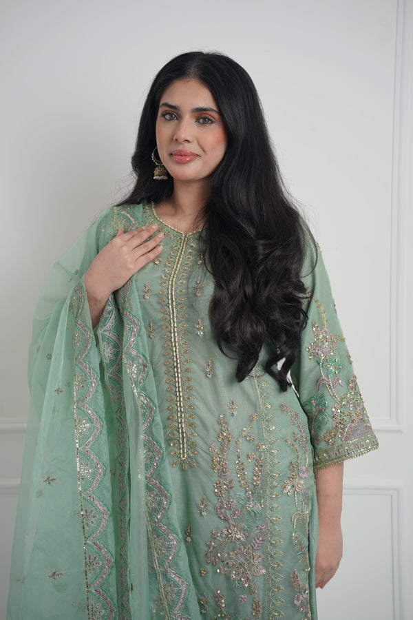 Tehwar - Luxury Organza Outfit with Organza Dupatta - Ready to Wear MC269- Eid Volume 4