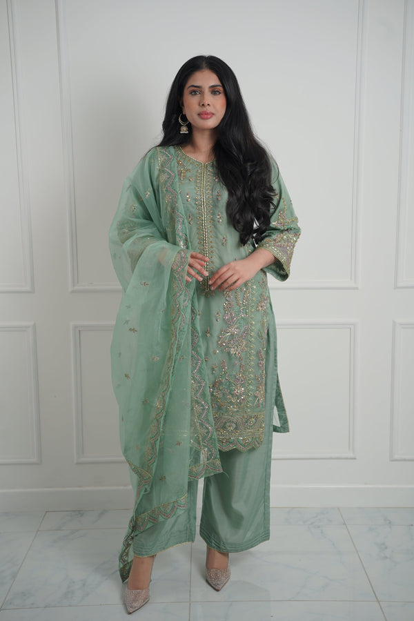 Tehwar - Luxury Organza Outfit with Organza Dupatta - Ready to Wear MC269- Eid Volume 4