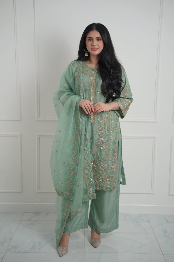 Tehwar - Luxury Organza Outfit with Organza Dupatta - Ready to Wear MC269- Eid Volume 4