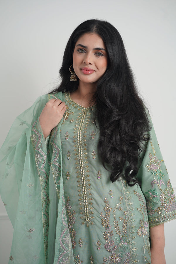 Tehwar - Luxury Organza Outfit with Organza Dupatta - Ready to Wear MC269- Eid Volume 4