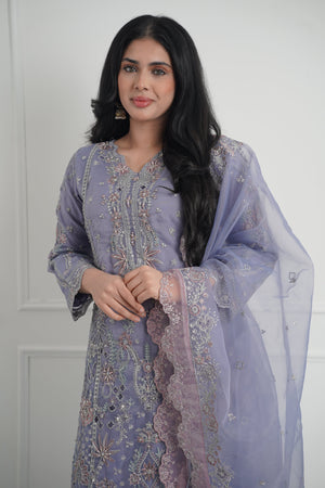 Tehwar - Luxury Organza Outfit with Organza Dupatta - Ready to Wear MC293- Eid Volume 4