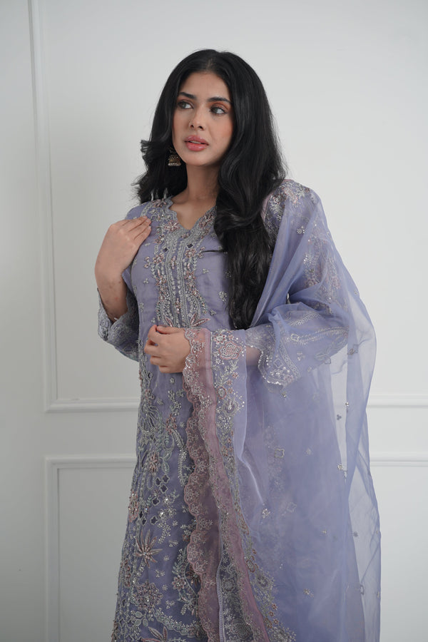 Tehwar - Luxury Organza Outfit with Organza Dupatta - Ready to Wear MC293- Eid Volume 4